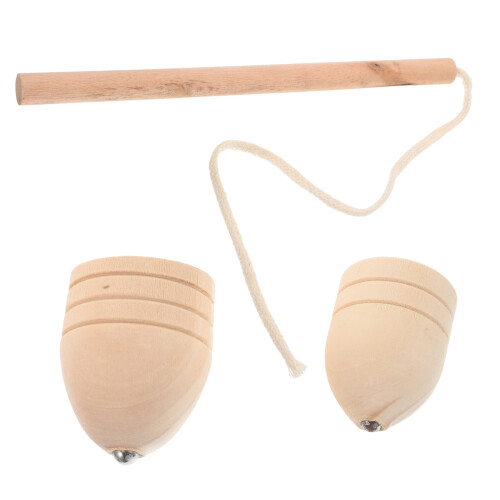 5Ensembles Toupies Bois Kaki Design Traditionnel 1