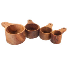 12Pcs Wood Measuring Spoons Set for Baking Coffee Tea Kitchen Tools