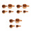 12Pcs Wood Measuring Spoons Set for Baking Coffee Tea Kitchen Tools 7
