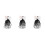 3Pièces Extensions Tresses Ponytail Blancs Confort Enfants 6