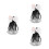3Pièces Extensions Tresses Ponytail Blancs Confort Enfants 8