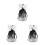 3Pièces Extensions Tresses Ponytail Blancs Confort Enfants 7