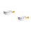 2Pcs Versatile Yellow Ceramic Bowls for Fruit Salad Soup and Rice 10