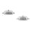 2Pcs Stainless Steel Butter Box with Lid Handle Silver Plate 10