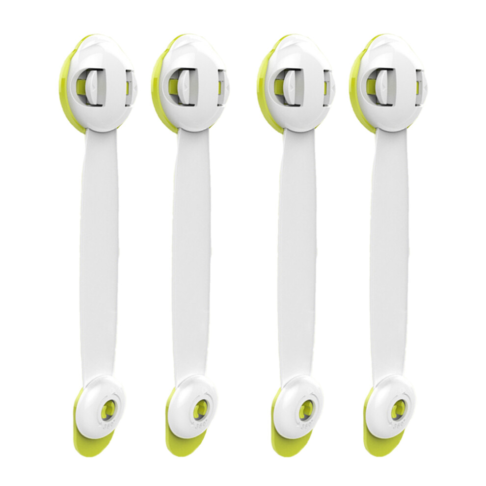12Pcs Baby Proof Locks Self-Adhesive Refrigerator Cabinet Locks Green Aboofan
