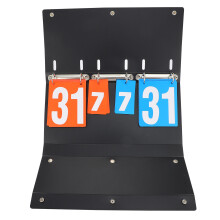 2Pcs Black 4-Digit Score Flipper PVC Steel Table Tennis Basketball