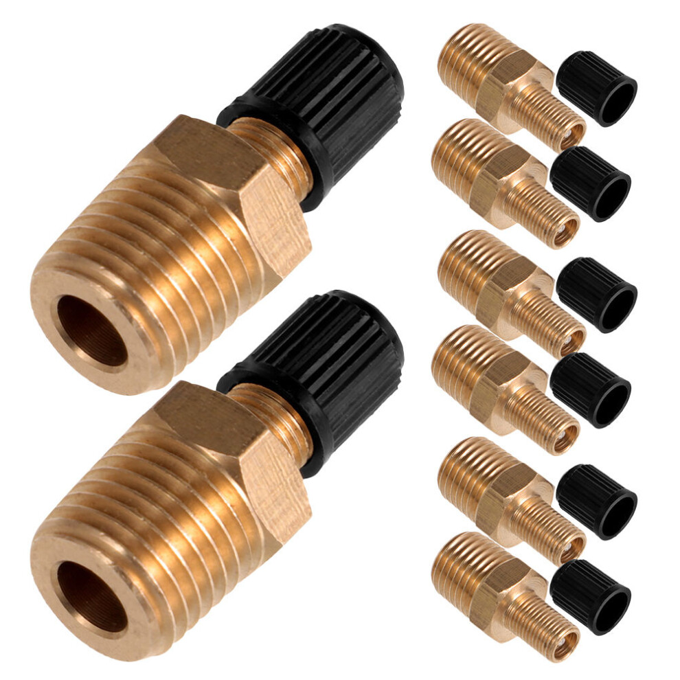 40Pcs Durable Brass Car Tire Valve Caps Stem Covers Golden 3612303635765