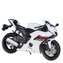 1:12 For YZFR6 Alloy Diecast Racing Motorcycle Model (White)