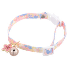 2Pcs Pink Cat Collar with Bell Adjustable Polyester Cute Pet Gift