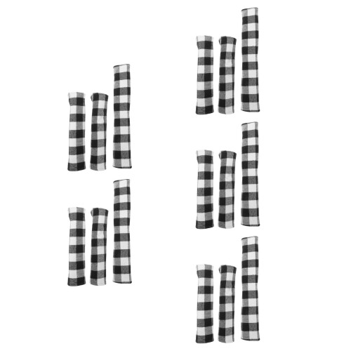 15Pcs Washable Black Fabric Handle Protector Set for Home Appliances 2