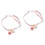 2Pcs Pink Cat Collar with Bell Adjustable Polyester Cute Pet Gift 6