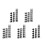 15Pcs Washable Black Fabric Handle Protector Set for Home Appliances 8