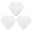3 Stuks Hart Schuim Cake Dummy 8" Wit Voor Decoratie 10