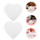 3 Stuks Hart Schuim Cake Dummy 8" Wit Voor Decoratie 11