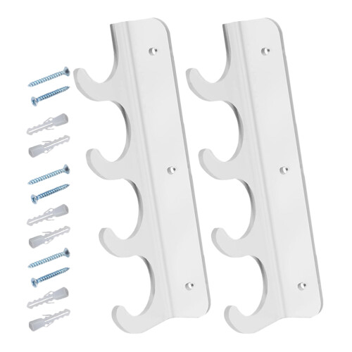 5Sets Vismolenrek Wit Muurbevestiging Stevig En
