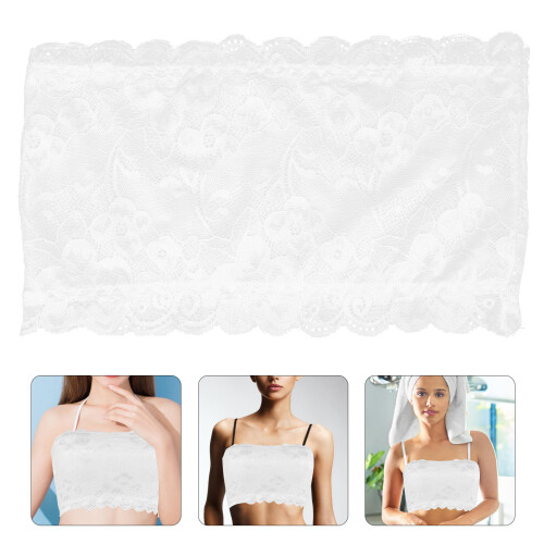 2St Comfortabele Wit Lace Bandeau Tube Top 2