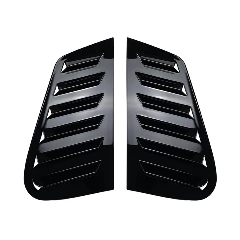 Car Rear Window Shutter Cover Trim For Volkswagen Golf Mk4 19972006 Carbon Fiber Gloss 4Piece Louver Side Vent Black 9189345360671
