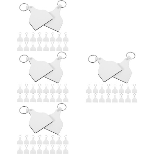 80Sets Decoratieve Sublimatie Keychains Blank Voor DIY Projecten 2