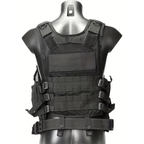 Tactical Airsoft Vest For Men MOLLE Compatible Adjustable Straps Modular System 1