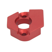 Piastra di montaggio motore in alluminio scorrevole per veicoli RC 1/7 e 1/8, Rosso