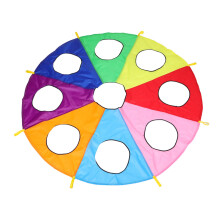 Rainbow Parachute for Kindergarten Group Play Outdoor Kids Game Sensory Training Early Education