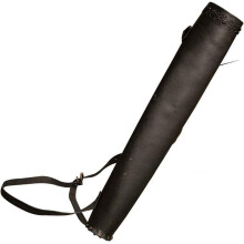 Traditional Back Quiver Faux PU Leather Archery Quiver Medieval Quiver HandWoven Quiver Adjustable Straps Black