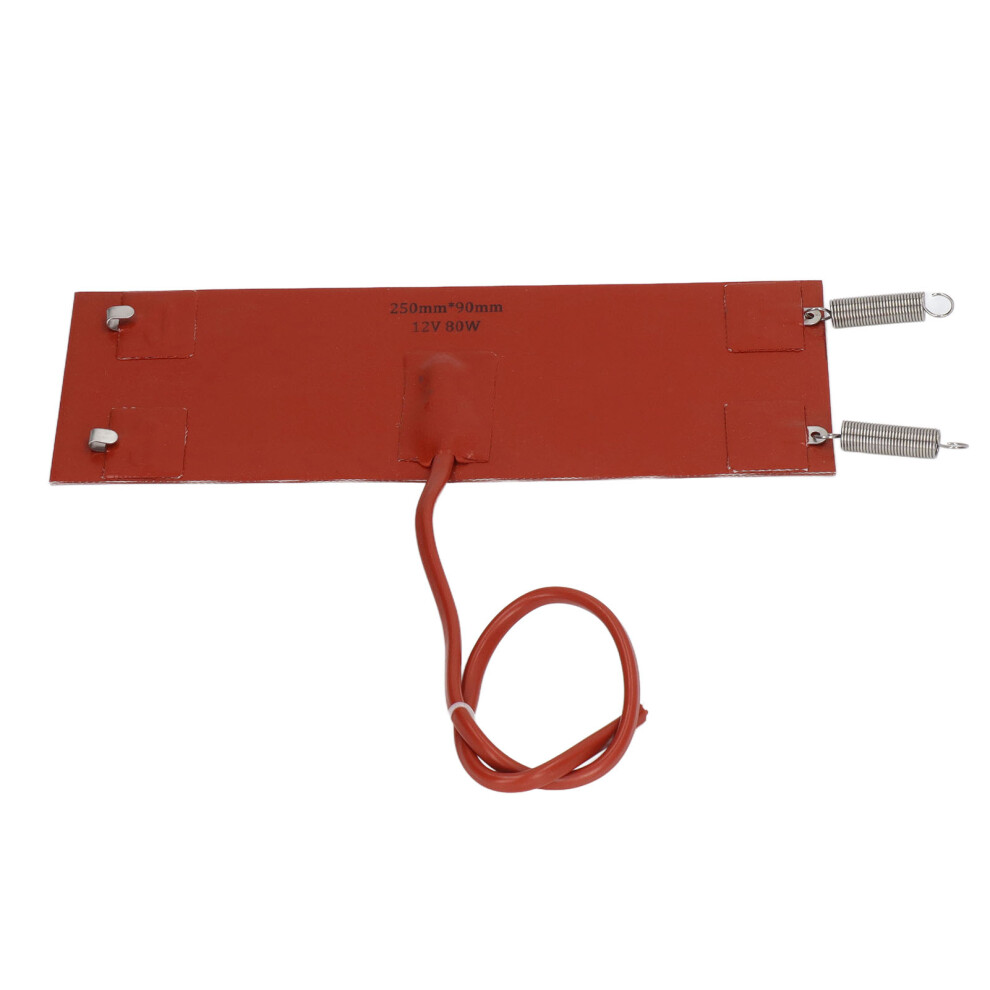 250Mm X 90Mm Silicone Heating Pad 80W Waterproof Insulation Heater For Vehicles 7651373687546