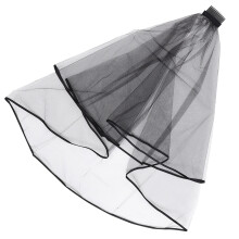 5Pcs Wedding Short Veils for Bride Double Layer Black Hair Decoration
