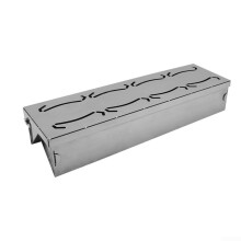 Gas Bbq Wood Chip Box, VShaped Grill Box With Practical Hinged Lid 25 * 7 * 4.8cm For Outdoor Cooking Experience