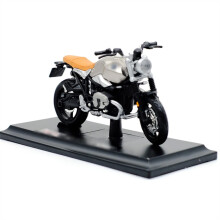1:18 For R NineT Scrambler Alloy Diecast Motorcycle Model with Workable ShockAbsorber Toy for Kids Gift Toy Collection