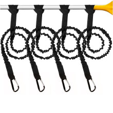 Kayak Paddle Leash Set, Efficiency Control Gear Protection for Canoe SUP Paddling, Easy to Use Versatile Leash for Fishing Poles Rods (Pack of 4)