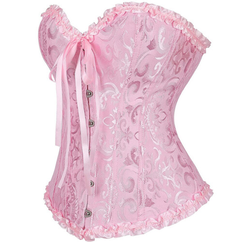 Flexible Bones Corset For Women, Modesty Panel With Plastic Boning Support, Bustier Shapewear Featuring Front Closure And Adjustable Laces, 1