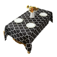 Wipeable Tablecloth for Dining Tables, Moroccan Patterns Rectangle Table Cover with Waterproof Flannel Backing, Spillproof Heavy Duty Vinyl