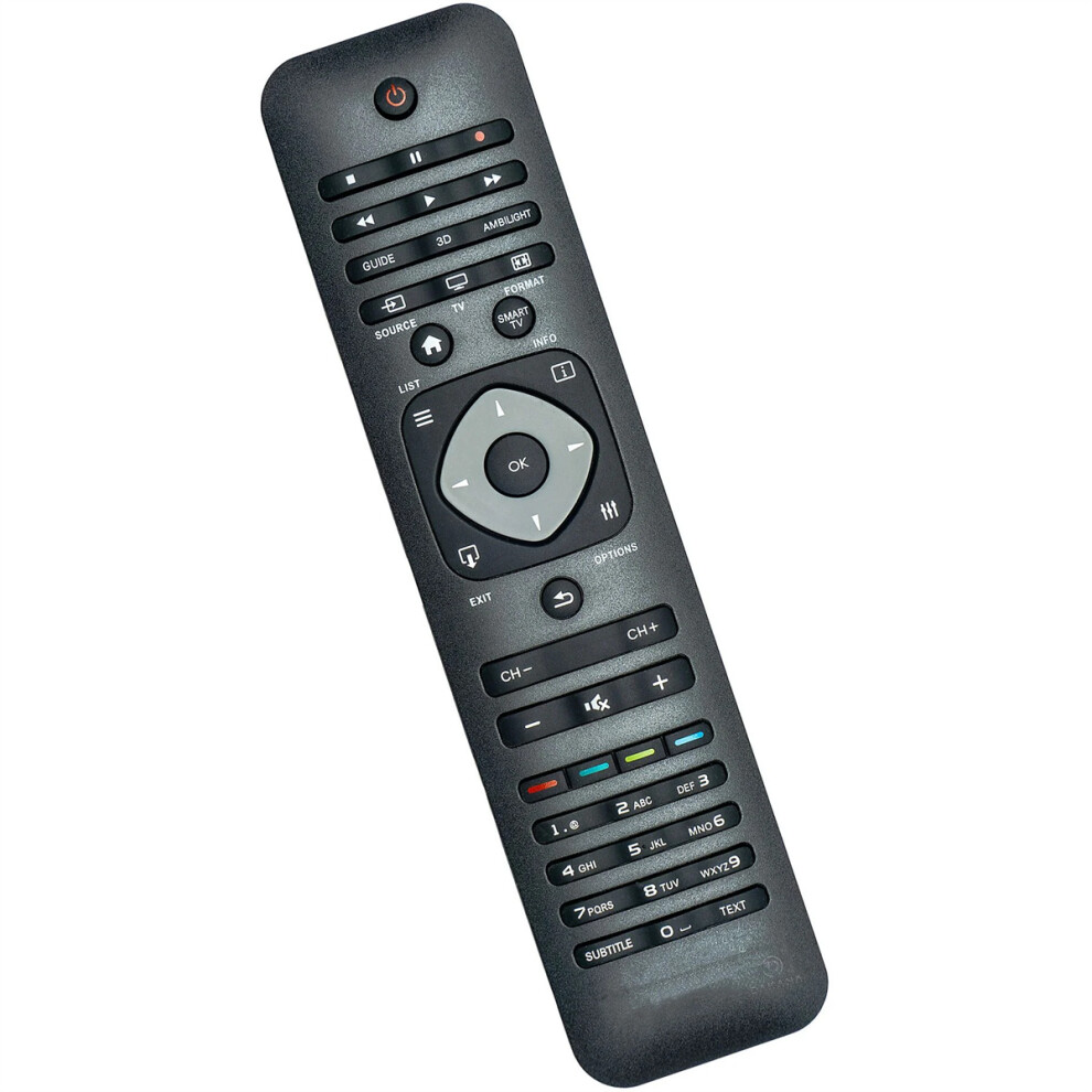 Replacement Remote Control For Smart Lcd Led Hdtv Tv, Universal Remote Control Compatible With Philips Led Lcd Tv Models, Infrared Remote Control 9169997491091