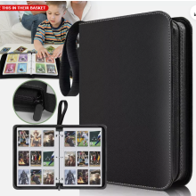 Álbum para Cartas Colecionáveis com Capas Protetoras, Porta-Cartões Impermeável de Grande Capacidade, Álbum de Couro PU Premium para Cartas