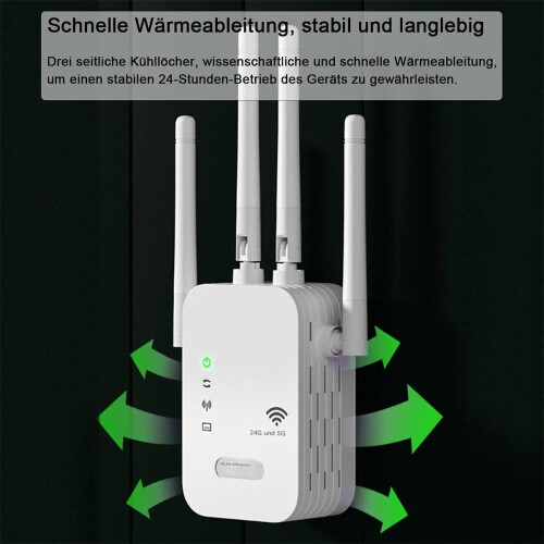 Ενισχυτής σήματος WiFi Extender για το σπίτι, τεχνολογία διπλής ζώνης, ασύρματος 1