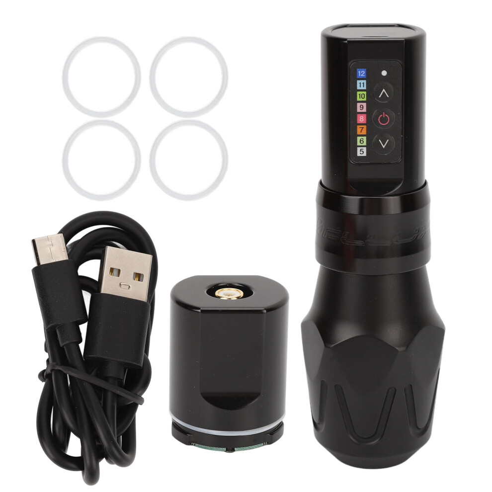 Adjustable Stroke Tattoo Pen With Powerful Mcore Motor, Professional Precision And Versatile Strokes Options For Creative Tattoo Artists