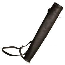 Traditional Back Quiver PU Leather Archery Quiver HandWoven Black Adjustable Straps For Target Practice Cosplay