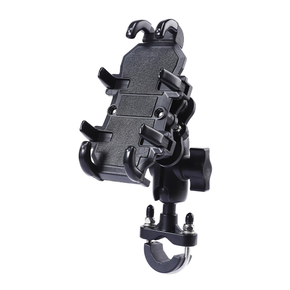 360 Rotatable Motorcycle Phone Holder For 46.7' Phones, Antislip, Shock Absorption, Black 9426802633641
