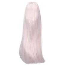 Peluca para muñeca 1/3 8-9 pulgadas rosa 98g resistente al calor