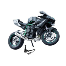 1:10 Motorcycle Model Toy Realistic Motorcycle Toy with Sound and Light for Kids, Gray