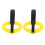 2 Pcs Silicone Egg Ring Set Yellow Non Stick Round Egg Shapers Heat Resistant 14