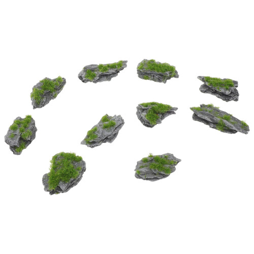 30Pcs Authentic Light Grey Faux Stone Mini Rockery for Model Scenery