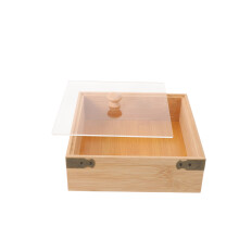 Holz Kuchen Display Mit Staubschutz, Serviertablett