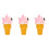 3Stk Lebensechte Eiscreme Deko Pink PVC Für Und Zuhause 6