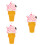 3Stk Lebensechte Eiscreme Deko Pink PVC Für Und Zuhause 9