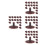 400Pcs Mini Tree Base Plastic Feet for Dollhouse Models Coffee Color 9