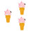3Stk Lebensechte Eiscreme Deko Pink PVC Für Und Zuhause 8