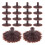 400Pcs Mini Tree Base Plastic Feet for Dollhouse Models Coffee Color 2