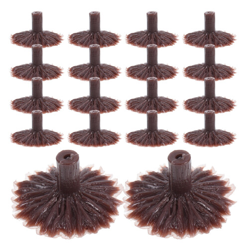 400Pcs Mini Tree Base Plastic Feet for Dollhouse Models Coffee Color 1